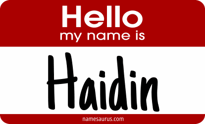 Hello my name is Haidin png download