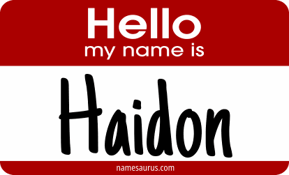 Hello my name is Haidon png download
