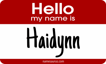 Hello my name is Haidynn png download