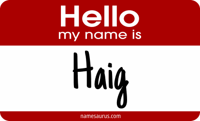 Hello my name is Haig png download