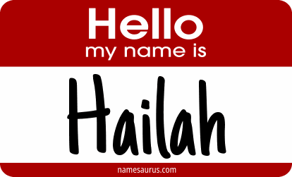 Hello my name is Hailah png download