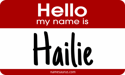 Hello my name is Hailie png download