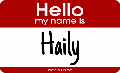 Hello my name is Haily png download