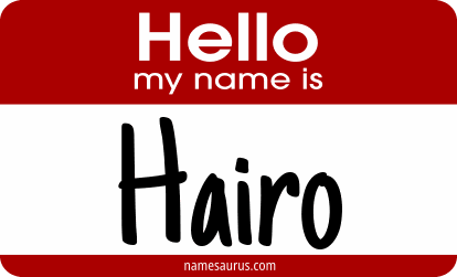 Hello my name is Hairo png download
