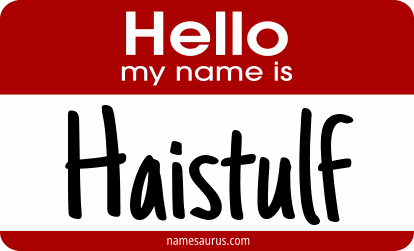 Hello my name is Haistulf png download
