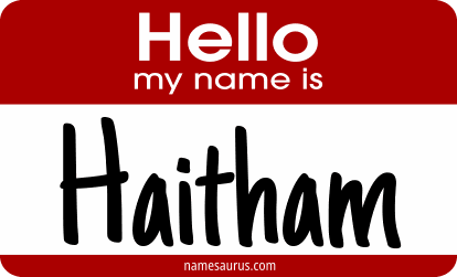 Hello my name is Haitham png download