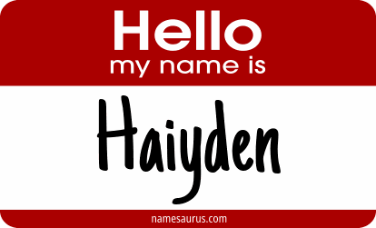 Hello my name is Haiyden png download