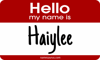 Hello my name is Haiylee png download