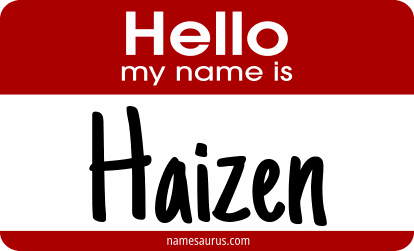 Hello my name is Haizen png download