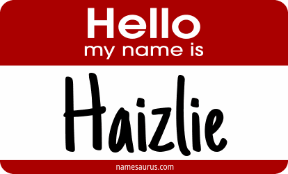 Hello my name is Haizlie png download