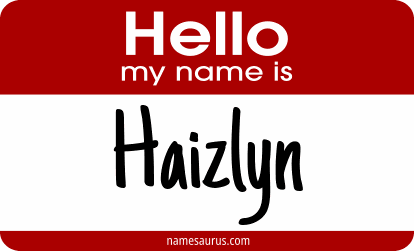 Hello my name is Haizlyn png download