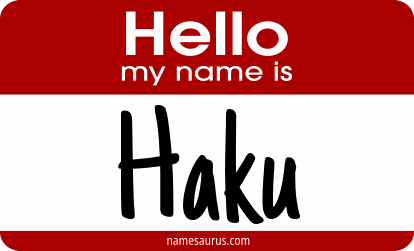 Hello my name is Haku png download