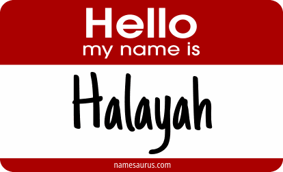 Hello my name is Halayah png download