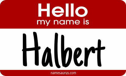 Hello my name is Halbert png download