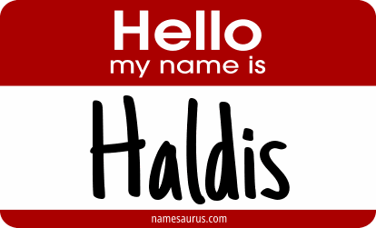 Hello my name is Haldis png download