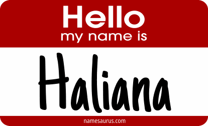 Hello my name is Haliana png download