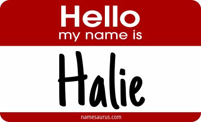 Hello my name is Halie png download