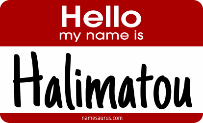 Hello my name is Halimatou png download