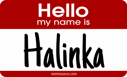 Hello my name is Halinka png download