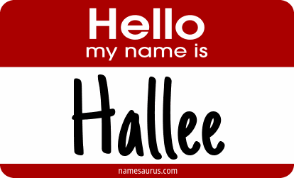 Hello my name is Hallee png download