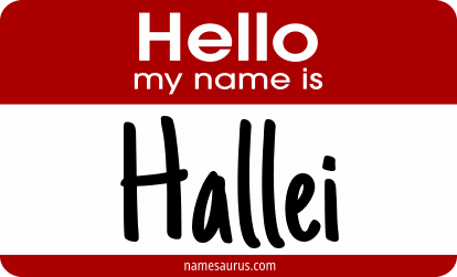 Hello my name is Hallei png download