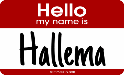 Hello my name is Hallema png download