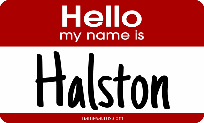 Hello my name is Halston png download
