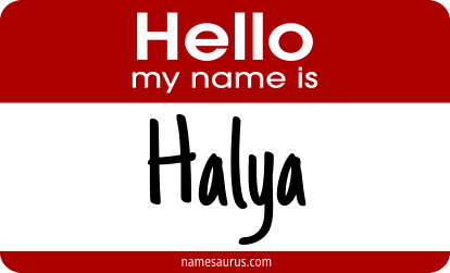 Hello my name is Halya png download