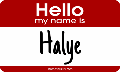 Hello my name is Halye png download