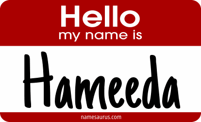 Hello my name is Hameeda png download