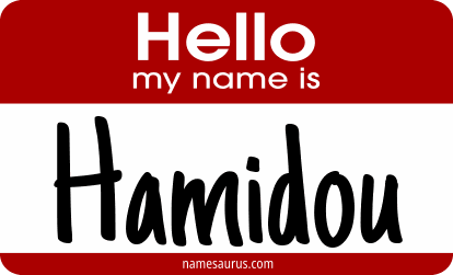 Hello my name is Hamidou png download