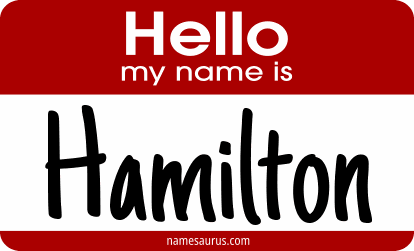 Hello my name is Hamilton png download