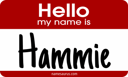 Hello my name is Hammie png download