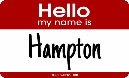 Hello my name is Hampton png download