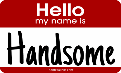 Hello my name is Handsome png download