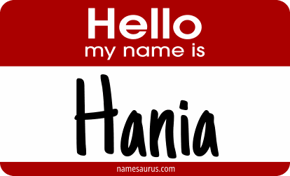 Hello my name is Hania png download