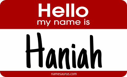 Hello my name is Haniah png download