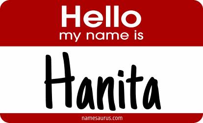 Hello my name is Hanita png download