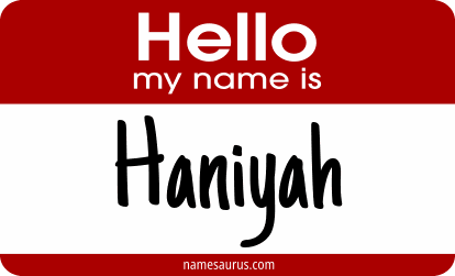 Hello my name is Haniyah png download