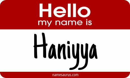 Hello my name is Haniyya png download