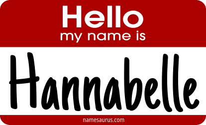 Hello my name is Hannabelle png download