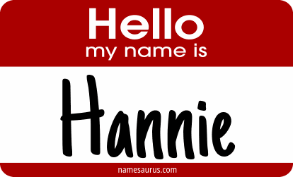 Hello my name is Hannie png download