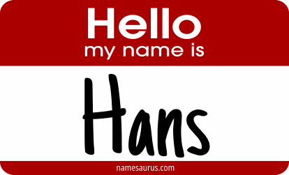 Hello my name is Hans png download