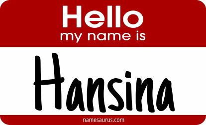 Hello my name is Hansina png download