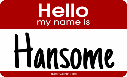 Hello my name is Hansome png download