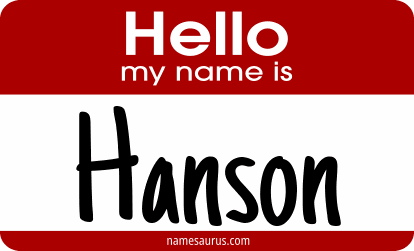 Hello my name is Hanson png download