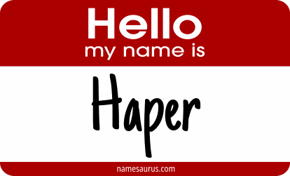 Hello my name is Haper png download