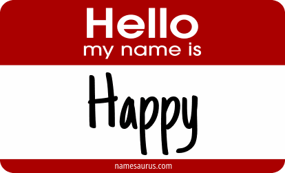 Hello my name is Happy png download