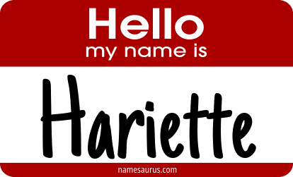 Hello my name is Hariette png download