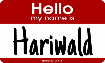 Hello my name is Hariwald png download